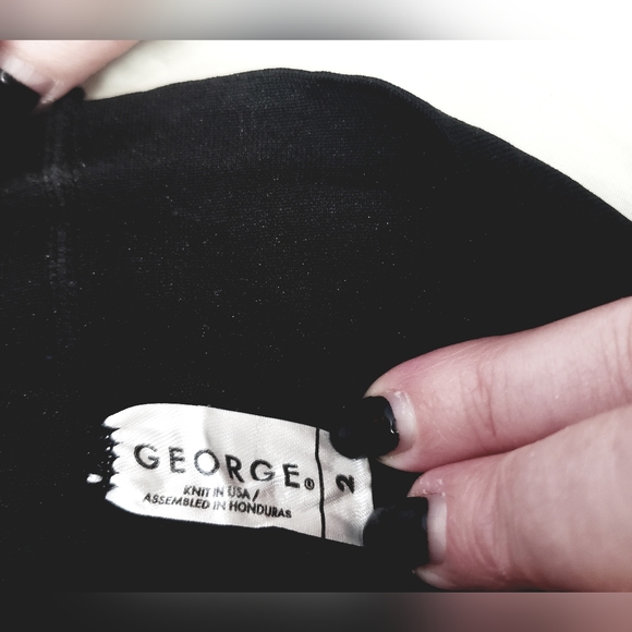 George Black Pattern Control Top Tights - Picture 2 of 4